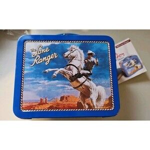 Hallmark School Days Reproduction Lone Ranger & Tonto Mini Lunch Box 1998 NWT